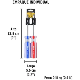 Juego Desarmadores 2 Pza 1/4" Mango de PVC, DUO-1/4X4TP 20210 Pretul Pretul-Juego Desarmadores 2 Pza 1/4" Mango de PVC, DUO-1/4X