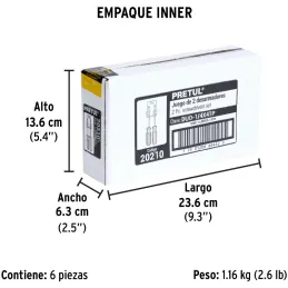 Juego Desarmadores 2 Pza 1/4" Mango de PVC, DUO-1/4X4TP 20210 Pretul Pretul-Juego Desarmadores 2 Pza 1/4" Mango de PVC, DUO-1/4X