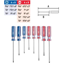Juego Desarmadores 8 Pza 3/16 1/4" Mango de PVC, JD-8BP 20213 Pretul Pretul-Juego Desarmadores 8 Pza 3/16 1/4" Mango de PVC, JD-