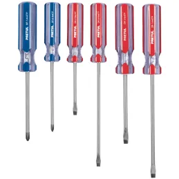 Juego Desarmadores 6 Pza 3/16 1/4"Mango de PVC, JD-6BP 20214 Pretul Pretul-Juego Desarmadores 6 Pza 3/16 1/4"Mango de PVC, JD-6B
