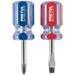 Juego Desarmadores 2 Pza 1/4" Estrella Plano Trompo MangoPVC Pretul 21379 Pretul-Juego Desarmadores 2 Pza 1/4" Estrella Plano Tr