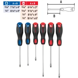 Juego Desarmadores 6 Pza 3/16 1/4" ComfortGrip Pretul 20220 Pretul-Juego Desarmadores 6 Pza 3/16 1/4" ComfortGrip Pretul 20220 B