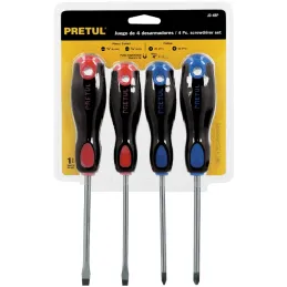 Juego Desarmadores 4 Pza 3/16 1/4" ComfortGrip Pretul 20218 Pretul-Juego Desarmadores 4 Pza 3/16 1/4" ComfortGrip Pretul 20218 B