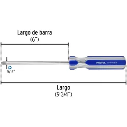 Desarmador Estrella 5/16" x6" N3 MangoPVC Pretul 21470 Pretul-Desarmador Estrella 5/16" x6" N3 MangoPVC Pretul 21470 Barra de ac