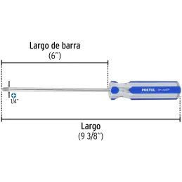 Desarmador Estrella 1/4" x6" N2 MangoPVC Pretul 21477 Pretul-Desarmador Estrella 1/4" x6" N2 MangoPVC Pretul 21477 Barra de acer