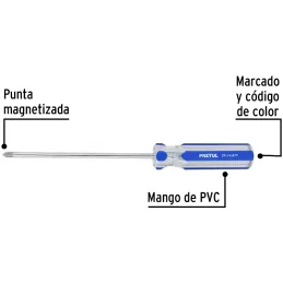 Desarmador Estrella 1/4" x6" N2 MangoPVC Pretul 21477 Pretul-Desarmador Estrella 1/4" x6" N2 MangoPVC Pretul 21477 Barra de acer