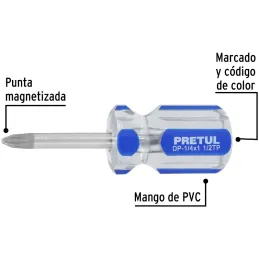 Desarmador Estrella 1/4" x1-1/2" N2 MangoPVC Pretul 21476 Pretul-Desarmador Estrella 1/4" x1-1/2" N2 MangoPVC Pretul 21476 Barra