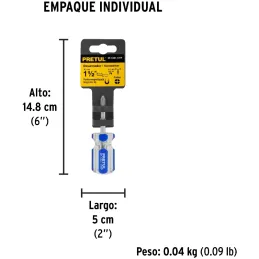 Desarmador Estrella 1/4" x1-1/2" N2 MangoPVC Pretul 21476 Pretul-Desarmador Estrella 1/4" x1-1/2" N2 MangoPVC Pretul 21476 Barra