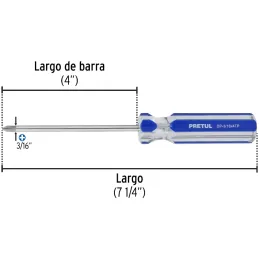 Desarmador Estrella 3/16" x4" N1 MangoPVC Pretul 21473 Pretul-Desarmador Estrella 3/16" x4" N1 MangoPVC Pretul 21473 Barra de ac