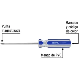 Desarmador Estrella 3/16" x4" N1 MangoPVC Pretul 21473 Pretul-Desarmador Estrella 3/16" x4" N1 MangoPVC Pretul 21473 Barra de ac