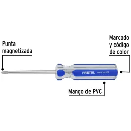 Desarmador Estrella 3/16" x3" N1 MangoPVC Pretul 21471 Pretul-Desarmador Estrella 3/16" x3" N1 MangoPVC Pretul 21471 Barra de ac