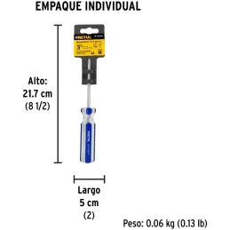 Desarmador Estrella 3/16" x3" N1 MangoPVC Pretul 21471 Pretul-Desarmador Estrella 3/16" x3" N1 MangoPVC Pretul 21471 Barra de ac