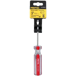 Desarmador Plano 3/16" x3" MangoPVC Pretul 21456 Pretul-Desarmador Plano 3/16" x3" MangoPVC Pretul 21456 Barra de acero al carbo