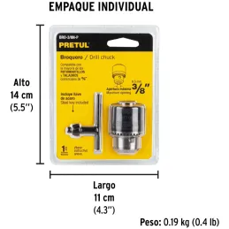 Mandriles Chucks con Llave 3/8" Universal, BRO-3/8N-P 27037 Pretul Pretul-Mandriles Chucks con Llave 3/8" Universal, BRO-3/8N-P 