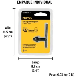 Llaves para Mandriles Chucks 3/8" Universal Pretul 27035 Pretul-Llaves para Mandriles Chucks 3/8" Universal Pretul 27035 Fabrica
