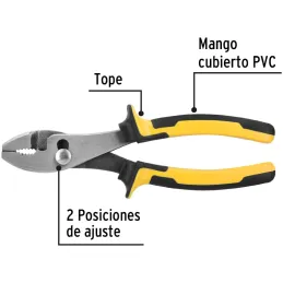 Alicates de mecanico 8" ComfortGrip Acarbono MangoPVC Pretul 22673 Pretul-Alicates de mecanico 8" ComfortGrip Acarbono MangoPVC 