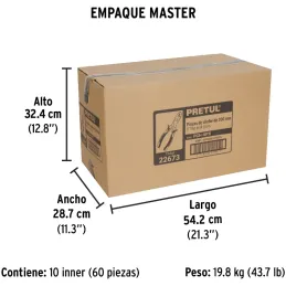 Alicates de mecanico 8" ComfortGrip Acarbono MangoPVC Pretul 22673 Pretul-Alicates de mecanico 8" ComfortGrip Acarbono MangoPVC 