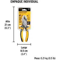 Alicates de mecanico 6" ComfortGrip Acarbono MangoPVC Pretul 22672 Pretul-Alicates de mecanico 6" ComfortGrip Acarbono MangoPVC 