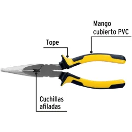 Alicates de punta y corte 8" ComfortGrip Acarbono MangoPVC Pretul 22671 Pretul-Alicates de punta y corte 8" ComfortGrip Acarbono