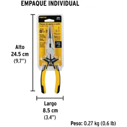 Alicates de punta y corte 8" ComfortGrip Acarbono MangoPVC Pretul 22671 Pretul-Alicates de punta y corte 8" ComfortGrip Acarbono