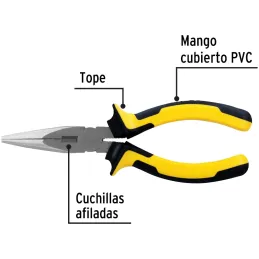 Alicates de punta y corte 6" ComfortGrip Acarbono MangoPVC Pretul 22670 Pretul-Alicates de punta y corte 6" ComfortGrip Acarbono