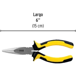 Alicates de punta y corte 6" ComfortGrip Acarbono MangoPVC Pretul 22670 Pretul-Alicates de punta y corte 6" ComfortGrip Acarbono