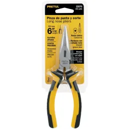 Alicates de punta y corte 6" ComfortGrip Acarbono MangoPVC Pretul 22670 Pretul-Alicates de punta y corte 6" ComfortGrip Acarbono