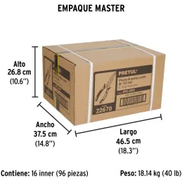 Alicates de punta y corte 6" ComfortGrip Acarbono MangoPVC Pretul 22670 Pretul-Alicates de punta y corte 6" ComfortGrip Acarbono