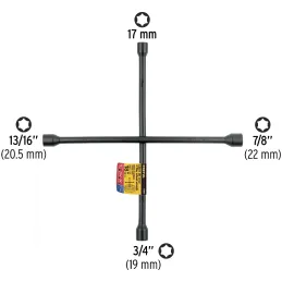 Llaves de Rueda 18" en Cruz 17mm 3/4 13/16 7/8 Galvanizadas Pretul 21801 Pretul-Llaves de Rueda 18" en Cruz 17mm 3/4 13/16 7/8 G