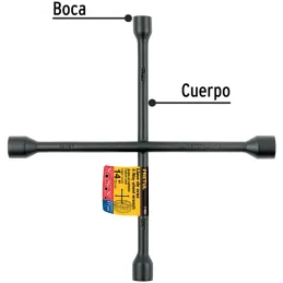 Llaves de Rueda 14" en Cruz 17mm 3/4 13/16 7/8 Galvanizadas Pretul 21800 Pretul-Llaves de Rueda 14" en Cruz 17mm 3/4 13/16 7/8 G