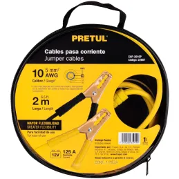 Cables pasa Corriente 10 AWG x2m Auto Bateria con Funda CAP-2010P 22807 Pretul Pretul-Cables pasa Corriente 10 AWG x2m Auto Bate