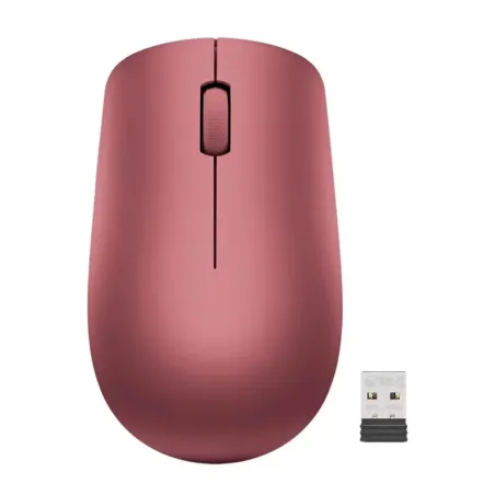 Mouse Inalambrico Lenovo 530 Inalambrico/Diseño Ambidextro/Sensor Optico/1200 DPI/Color Rojo Cereza.