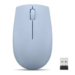 Mouse Inalambrico Compacto Lenovo 300, Color Azul Escarcha.