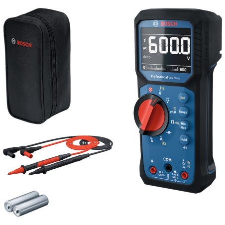 Multímetro Digital GDM 600-15 TrueRMS CAT III 600V  IP65 Bosch 0601077300
