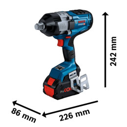 Llave de Impacto GDS 18V-1600 HC 3/4" 18V Brushless 2Bat 8Ah Carg Bosch 06019M10E1