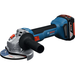 Amoladora Angular GWS 18V-8 5" 18V Brushless Incl 2 Bat 4.0 Ah + Carg Bosch 06019N90E3