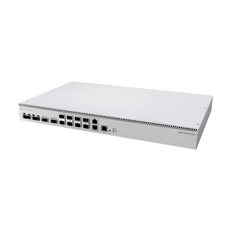 Switch Cloud Router Mikrotik CRS812-8DS-2DQ-2DDQ-RM 8 Port SFP 50G 2Port QSFP 200G 2 Pprt QSFP 400G RouterOS v7