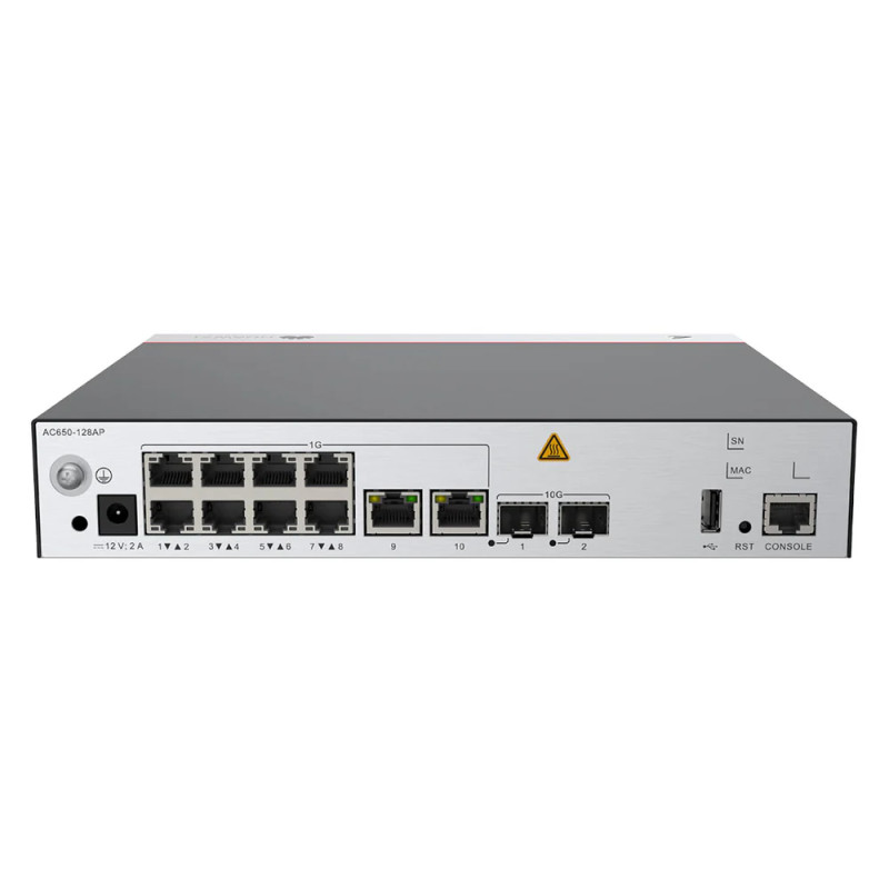 Controladora Wireless Huawei eKit AC650-128AP 10x GE 2SFP 10GE Hotspot 2.0 Roaming Max APS 128 Clientes 1024