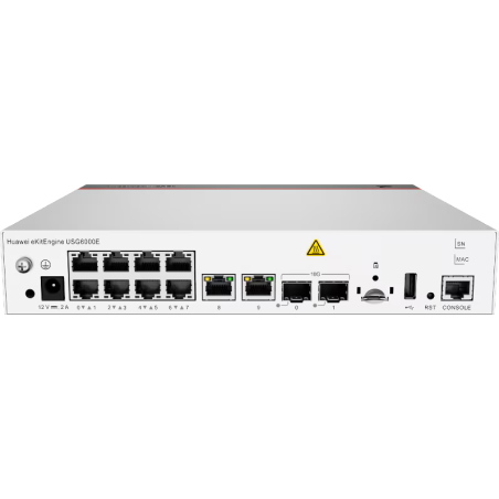 Firewall Huawei USG6000E-S03-AC 10Port GE RJ45 2Port 10GE SFP VPN 100 Clientes