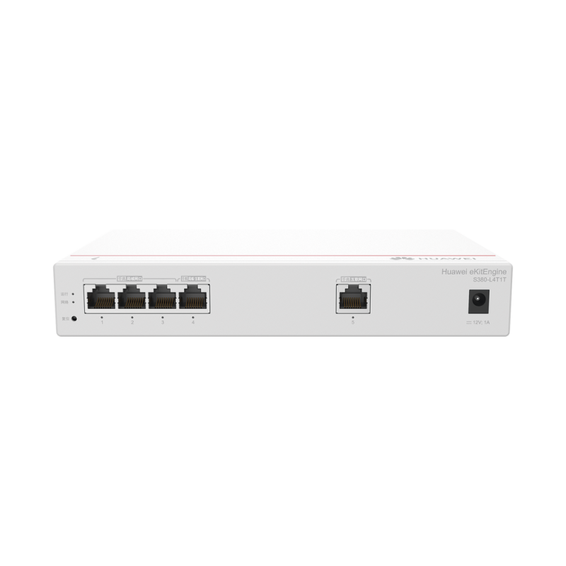 Router Multi-Servicio Huawei S380-L4P1T 5Port Gigabit PoE+ 50W Controla 32 APs Hasta 150 Clientes