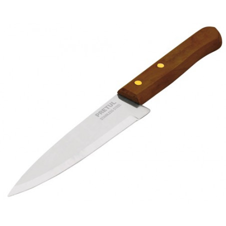 Cuchillo de Chef 6" mango de Madera, acero inoxidable, CUCH-M61 23080 Pretul