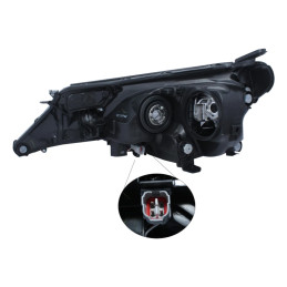 Faro Delantero DER Toyota RAV4 2AZFE 3ZRFE Negro Led 2013-2015 Depo