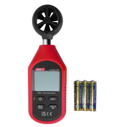 Anemometro Mini Digital UNI-T UT-363BT Velocidad del Viento M Km Nudos Mph ft y Temperatura con Bluetooth