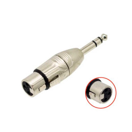 Adaptador Canon Hembra a Plug Stereo 6.3mm Roxtone RA3XFJM