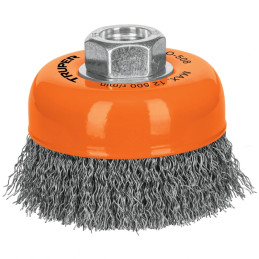 Escobilla Tipo Copa, Alambre Ondulado Fino 3" Espesor 15/32" Entrada 5/8-11, Para Esmeril Angular, CO-508 14182 Truper
