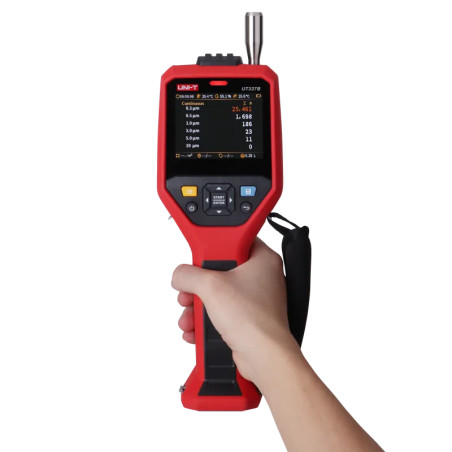 Contador de Particulas Laser UNI-T UT337B 6CH Temperatura Humedad Punto Rocio  APP WIFI USBC Recargable