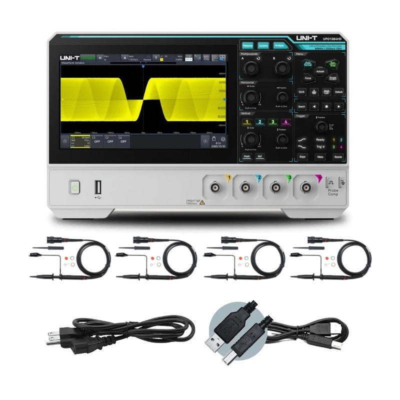 Osciloscopio Digital UNI-T UPO1084HD 7" 4CH 80MHZ 1.25 GSA/S  USB HDMI LAN