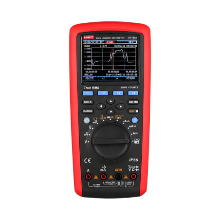 Multimetro Digital UNI-T UT181A True RMS 1KV AC/DC Capac Temp BT APP USB, IP65 Recargable
