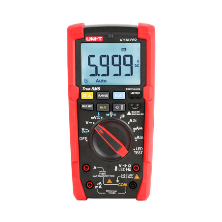 Multimetro UNI-T UT-18B MAX True RMS 1000V Capac Frec Temp