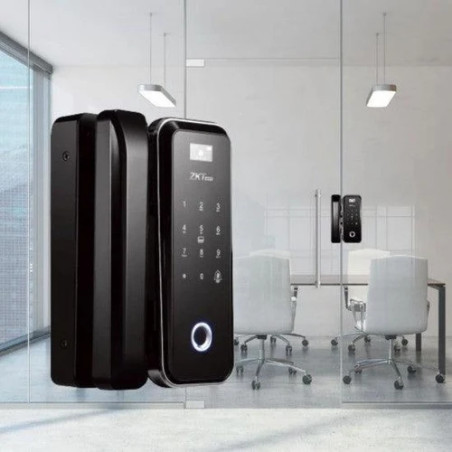 Cerradura Inteligente WIFI Izquierdo con Lector de Huella, Tarjeta MIFARE, PIN ZKTECO GL300W/L